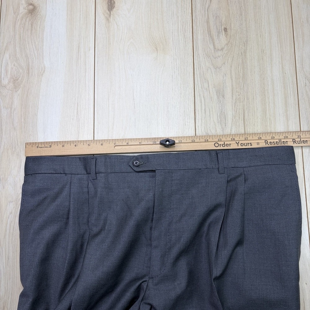 Lubiam 1911 Trousers Men's 41x32 Ermenegildo Zegna Trofeo Wool Gray Dress Pants - Picture 7 of 12